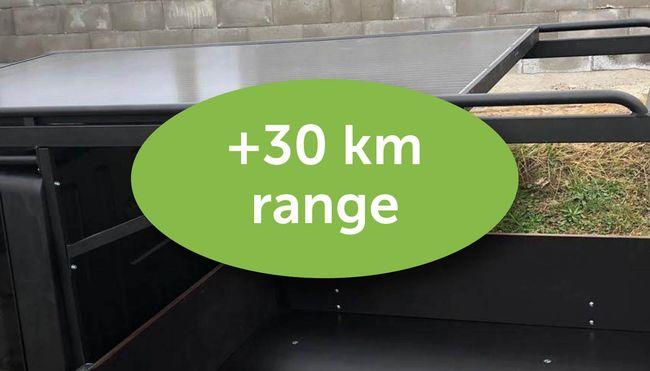 Solar panel for 30 km more range for ARI 458 Pickup