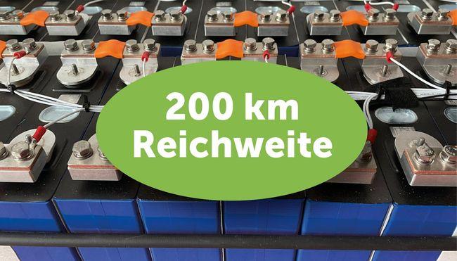 LiFePO4-Akku für 200 km Reichweite (Neuinstallation)