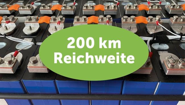 Akumulator LiFePO4 zapewniający zasięg 200 km (nowa instalacja)