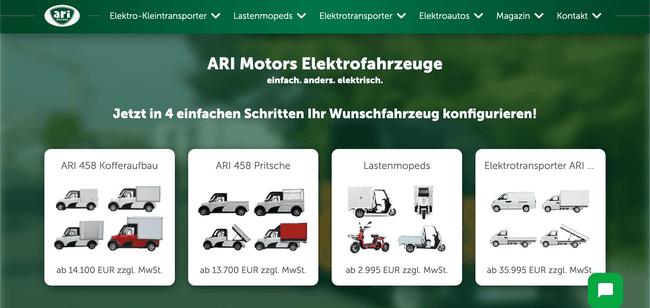 How does the purchasing process work at ARI Motors?