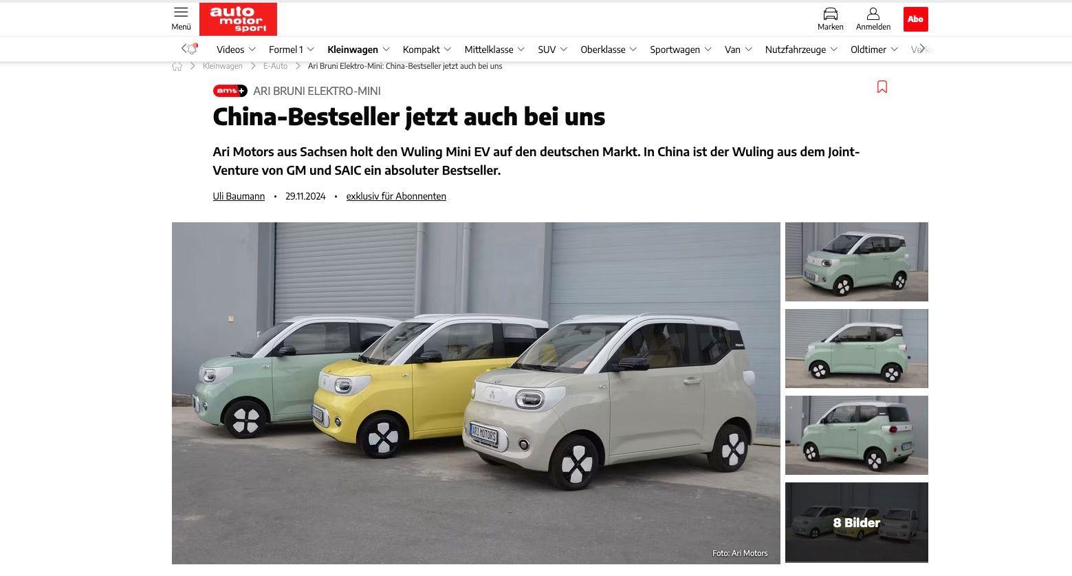 Auto Motor Sport mit Kurzvorstellung zum ARI Bruni