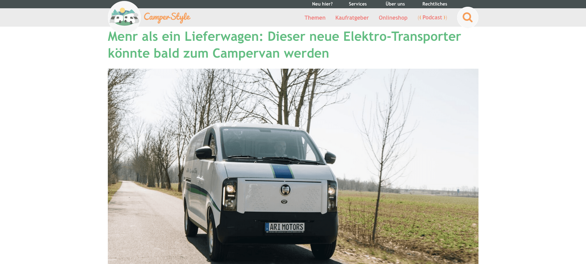 CamperStyle stellt vor: ARI 901 XL – Elektrotransporter mit Vanlife-Ambitionen