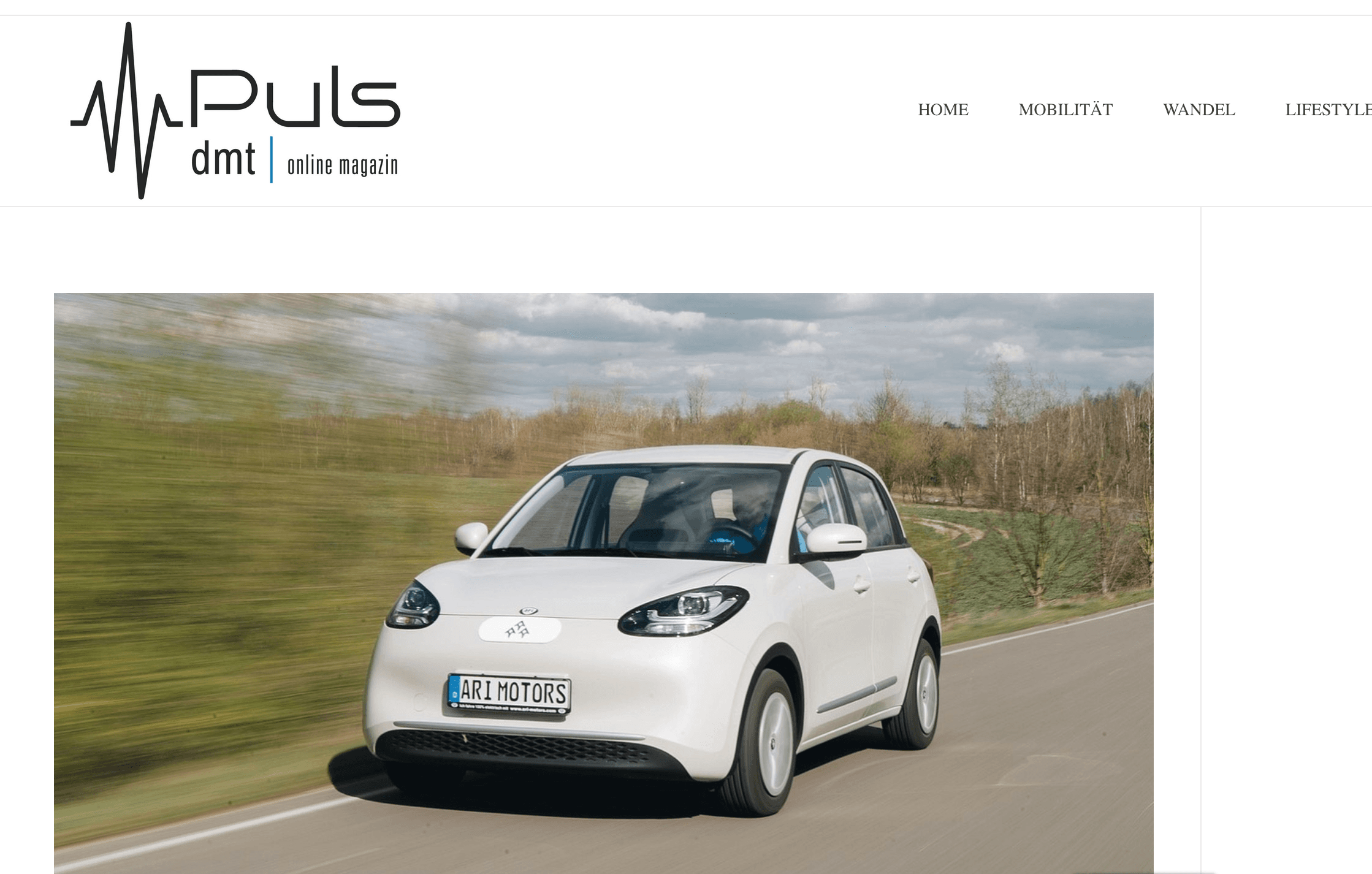 DMT Plus berichtet über den ARI Poly: Fünftüriger E-Kleinwagen für Stadt und Alltag