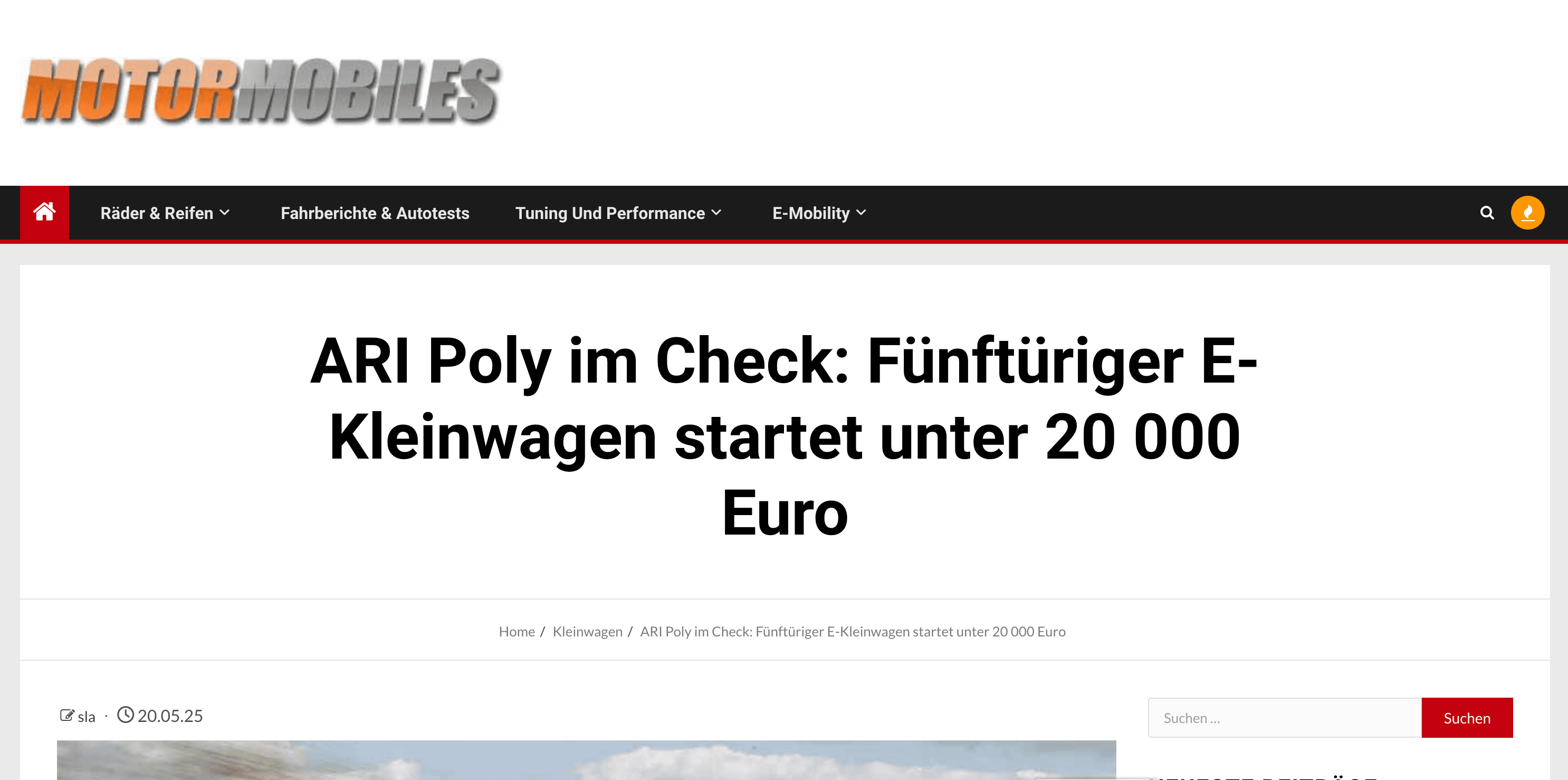 Motormobiles berichtet über den ARI Poly: Fünftüriger E-Kleinwagen als günstige City-Alternative