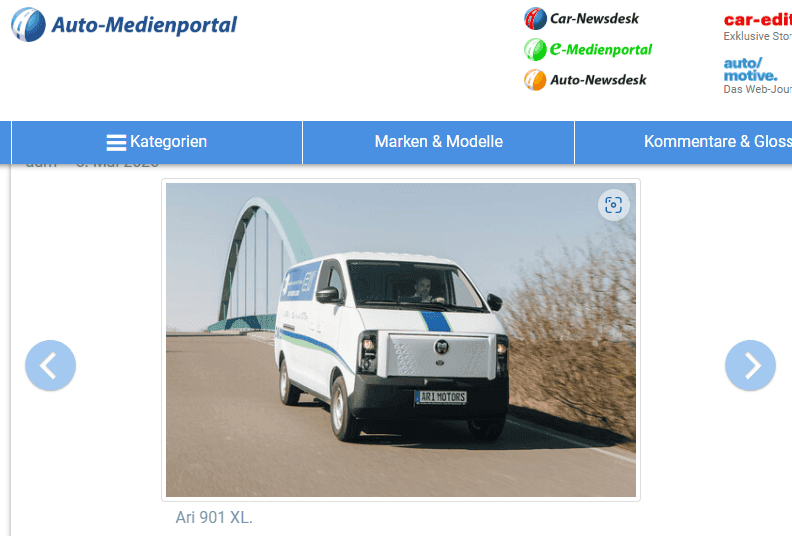 Auto-Medienportal berichtet über den Sofortrabatt für ARI 901 XL und ARI 1710