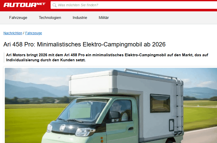 AutoUA.net berichtet über das ARI 458 Pro Campingmobil