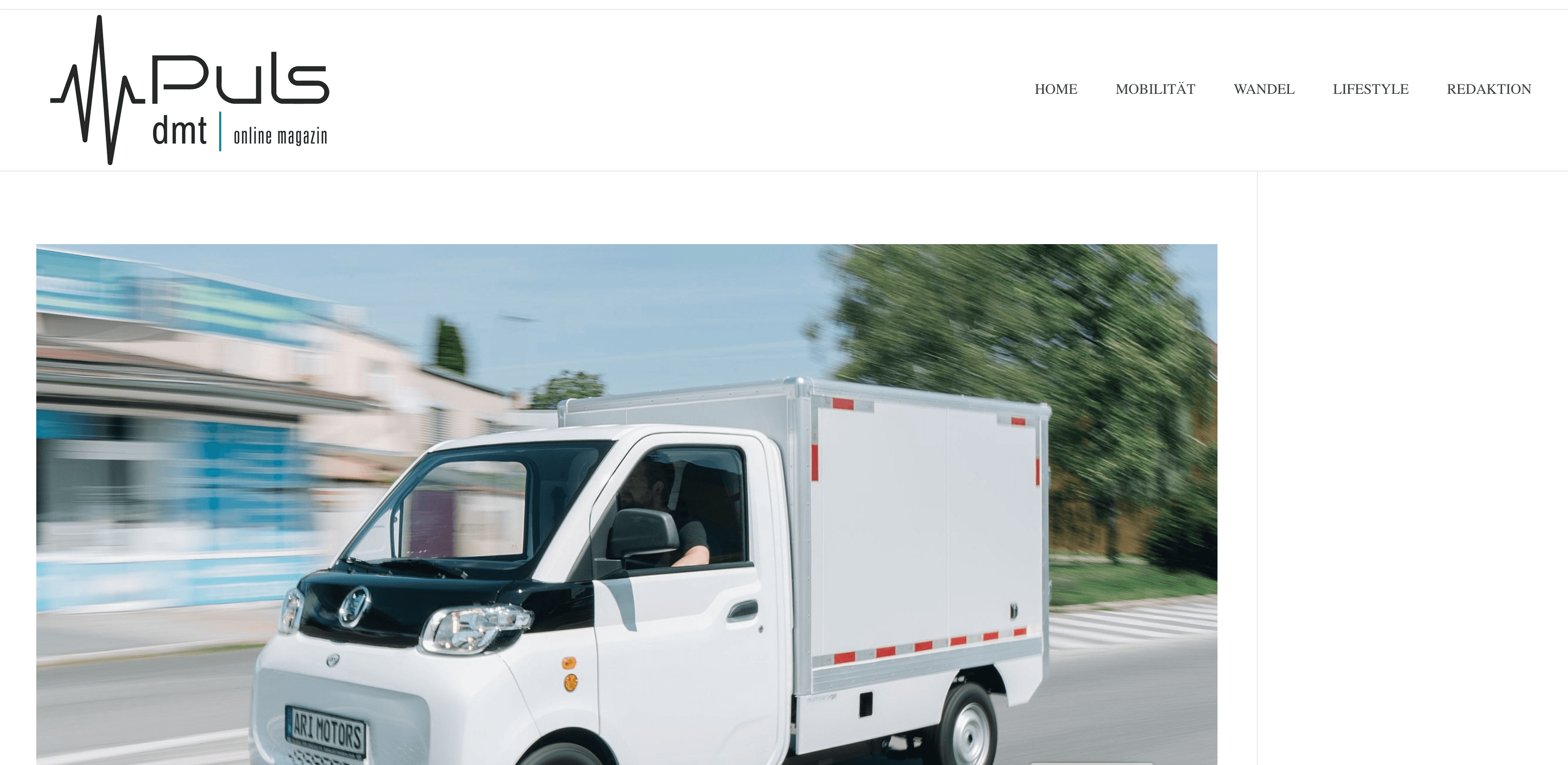 DMT Plus stellt elektrischen Transporter ARI 458 Pro vor