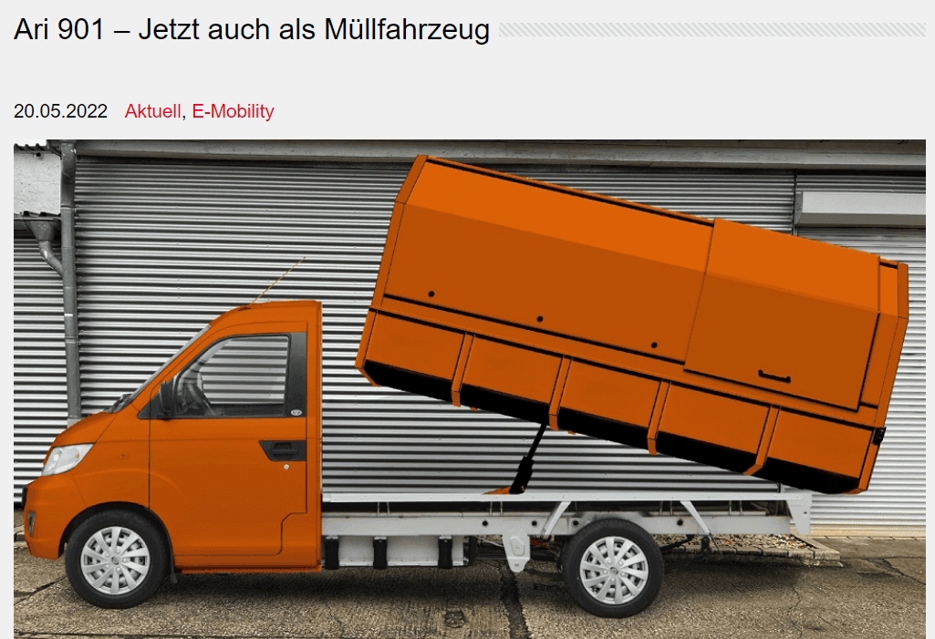 Automagazin stellt ARI 901 als neues Müllfahrzeug für Kommunen vor
