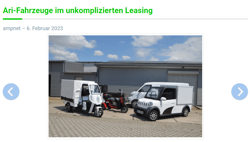 e-Medienportal berichtet über einfaches Leasing für ARI Motors Kunden