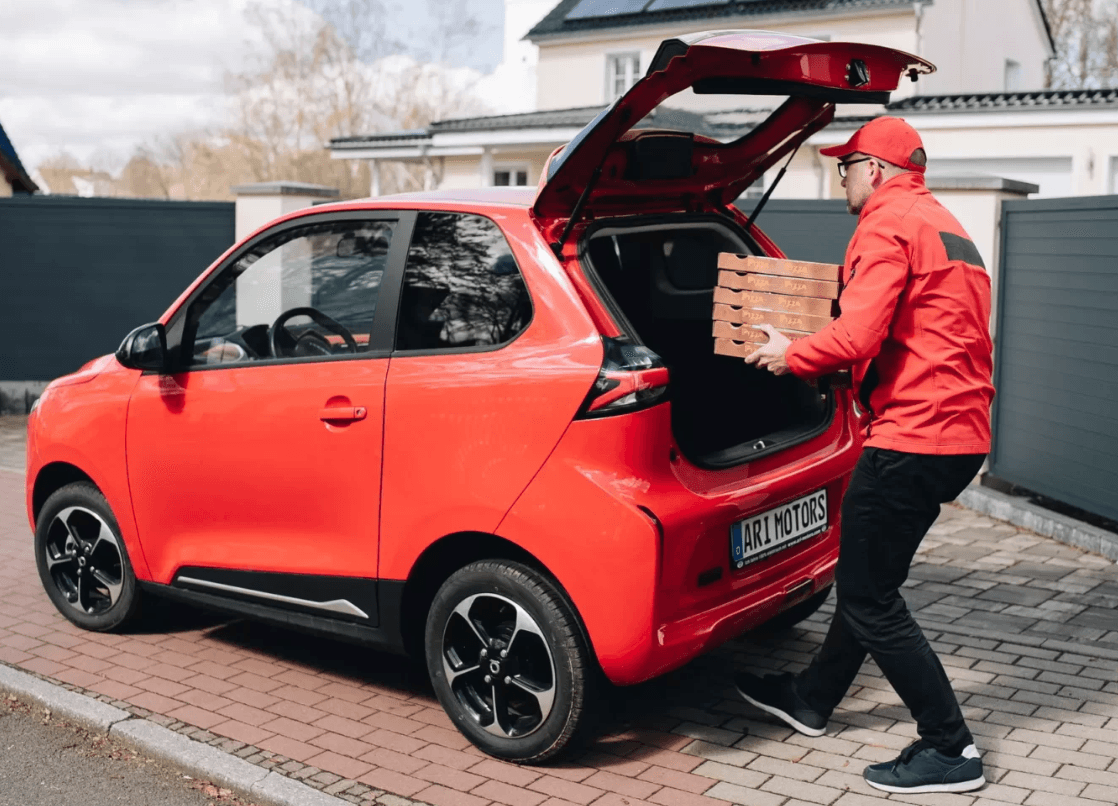 Tyyliniekka über den kleinen ARI 902 Elektro-Van für europäischen Lieferverkehr