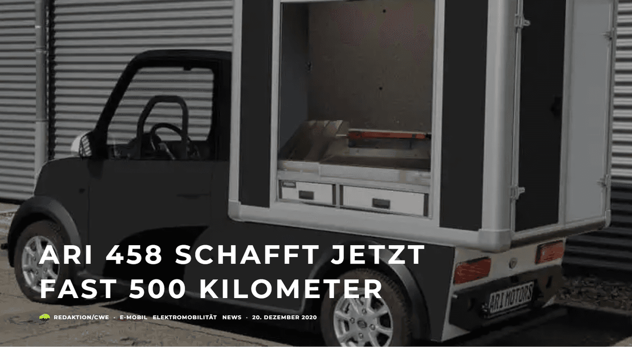 Autotester berichtet über neuen Akku-Typ des ARI 458 und neues Schornsteinfeger-Modell