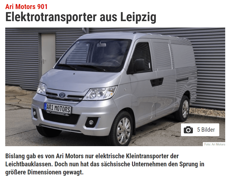 Firmenauto nennt Markteintritt des ARI 901 “Sprung in größere Dimensionen”