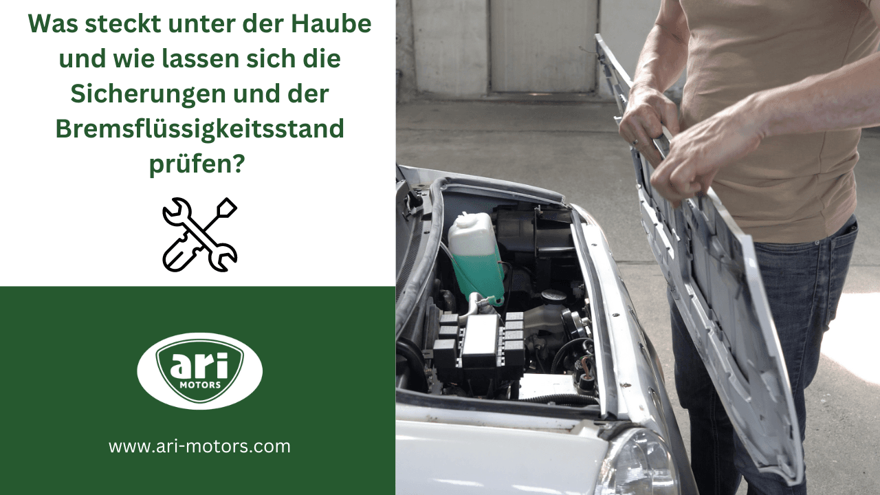 Unter der Haube: Wie prüfe ich die Sicherungen und den Stand der Bremsflüssigkeit meines ARIs?