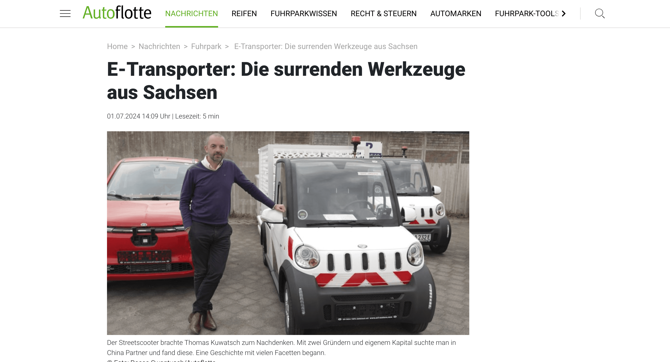 Autoflotte über ARI Motors E-Transporter als die surrenden Werkzeuge aus Sachsen